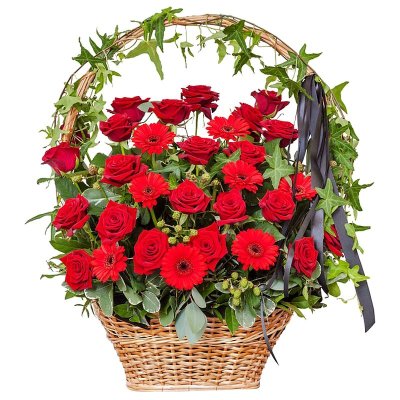 Sympathy basket arrangement