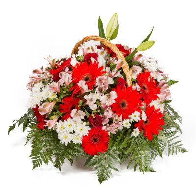 Gerberas and Alstromerias Basket