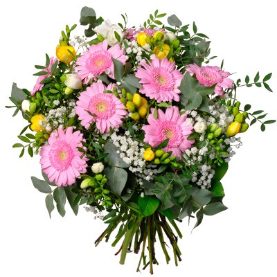 Freesias and mini Gerberas